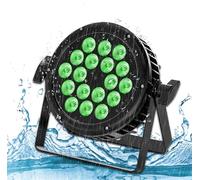 HOLDLAMP RGBW Waterproof Par Light IP65,18 LED Par Lamps DMX512 Stage Lights with 105cm Power Cord DJ Light Effects for Wedding Club Party Concert Bars Show