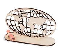 HOLDLEAF World Map Money Gift Wood, Original Birthday Wood, Money Gift Travellers, Money Gift Travel and Holiday for Birthday, Family, Friend, Colleague