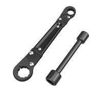 Holdly Plumbing Tools Angle Stop Wrench Set, Professional Angle-on Wrench for Plumbers to Install Compression Angle Stops and Remove Compression Rings