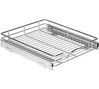 HOLDN’ STORAGE Pull Out Cabinet Organizer - Heavy Duty Anti Rust Slide Pull Out Drawers for Kitchen Cabinets - Chrome 14" W x 17" D x 3.15" H Requires at Least 15 ¼” Opening