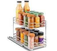 HOLDN’ STORAGE Spice Rack Organizer for Cabinet, Heavy Duty - Pull Out Spice Rack 5 Year Warranty- Spice Organization 6-1/2"Wx10-3/8 Dx8-7/8 H - Spice Racks for Inside Cabinets & Pantry Closet.