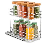 HOLDN’ STORAGE Spice Rack Organizer for Cabinet, Heavy Duty - Pull Out Spice Rack 5 Year Warranty - Spice Organization 4-1/2"Wx10-3/8 Dx8-7/8 H - Spice Racks for Inside Cabinets & Pantry Closet