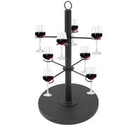 HoldOneLight 2-Tier 8-Holder Cocktail Tree Stand - Wine Glass Flight Display for Drinks, Cocktails & Martinis, Perfect for Bridal Showers, Mimosa Bars & Event Tastings