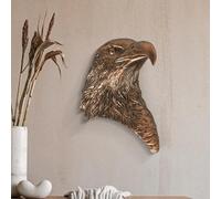 HoldOneLight 3D Wall Mount Ornament, Animal Heads for Wall Art Hanging Sculptures,Small Metal Wall Resin Art Wall Decor Ornament Waterproof Decorations,Living Room Bedroom (Eagle head)
