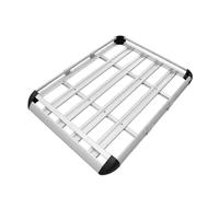 HoldOneLight Aluminium Roof Rack Basket Tray 130 x 100 cm | Heavy Duty Universal Cargo Carrier with Adjustable Bars & Wind Fairing for Car, SUV, Truck, Silver
