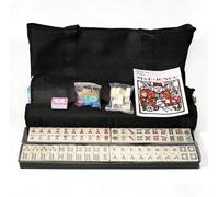 HoldOneLight American Mahjong Set with Green Tiles, Complete 166-Piece Game Set with Official Artwork & Carrying Bag for Adults, Durable Game Room & Family Entertainment Supplies