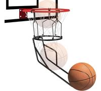 HoldOneLight Basketball Rebounder, Heavy Duty Metal Pole Mount, Metal Pole Mount Return Attachment, Black