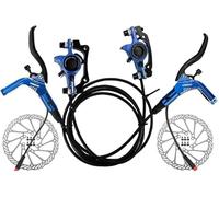 HoldOneLight E-Bike Electric Hydraulic Disc Brake Set,E-Bike Hydraulic Disc Brake Set Electric Bicycle Cut Off Brake Lever With Rotor,Complete Bike Brake Set (Blue)