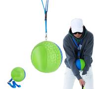 HoldOneLight Portable Golf Swing Trainer Ball, Posture & Motion Correction Aid, Includes Carry Rope for Easy Transport, Ideal for Beginners (M-GreenBlue)