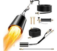 HoldOneLight Propane Torch Weed Burner Kit, Heavy Duty Gas Torch Max 2100°C, Self-Igniting Weed Killer Flamethrower for Weeding, Roofing, Snow Melting, Ice & BBQ