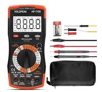 HoldPeak Digital Multimeter HP-770S 6000 Counts Manual Ranging,Accurately Measure for AC/DC Voltage Tester/NCV, Resistance, Frequency, Continuity, Diode, hFE