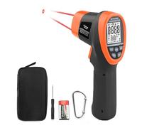 HOLDPEAK Infrared Thermometer D:S=16:1, Digital IR Thermometer 58℉~1472℉, Non-Contact High Laser Temp IR Tool for Cooking (NOT for Human),Orange