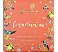 Holdsworth Chocolates Gift Box - Congratulations Chocolate Box 110g - Assortment of Handmade Truffles, Creams & Pralines Coated in Milk, White & Dark Chocolate. Congratulations Gifts
