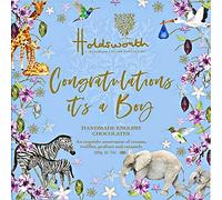 Holdsworth Chocolates Gift Box - Congratulations Chocolate Box 200g - Assortment of Handmade Truffles, Creams & Pralines Coated in Milk, White & Dark Chocolate. Congratulations Gifts