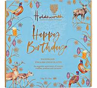 Holdsworth Chocolates Occasions Collection - Happy Birthday Blue Gift Box Of Handmade Truffles And Assorted Milk, White And Dark Chocolates - Perfect for gifting - 110g