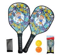 Hole Ball PaddleSet,Lightweight Non-Slip Handle With Storage Bag | Craftsmanship: Each Racketball PaddleIn This SetIs Made From High-strength Wooden Material, Offering Outstanding Wear Durability A