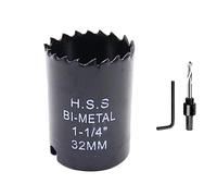 Hole Cutter 32mm LAIWEI Bi-Metal Hole Saw, HSS circular hole saw head, 1.8 mm thick, cutting depth up to 38mm, suitable for wood, plastic, plasterboard and metal pipes