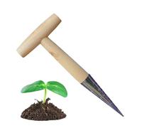 Hole Digger For Plants, Seed Dibber Garden Tool, Wooden Handle T-shaped Hole Punch Dibbler, Seeds Transplanting Plants Drill Holes Tool For Home Yard Greenhouse