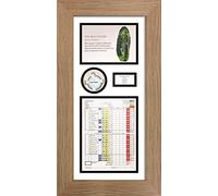Hole In One Golf Ball Display Case with Photo and Scorecard | 2 Inch Deep 3D Box 20 x 12 Inch | Memorabilia Frame with Text Display Window | White Mount - Oak Frame | Made in The UK