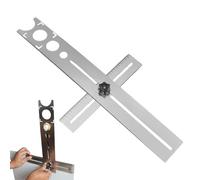Hole Locator for Ceramic Tiles - Universal Adjustable Stainless Steel Measuring Device, Measuring Tool for Drilling and Punching | For Marble Wood Glass Floor