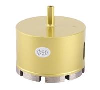 Hole Opener Drill Bit Hole Saw for Marble Granite Brick Tile Ceramic Concrete Drilling, Professional Hole Saw Kit with Segmented Design, Universal Triangular Drill Shank for Bench (90mm)