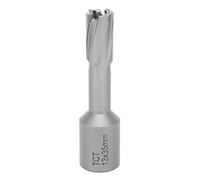 Hole Opener TCT Flat Shank Hollow Annular Drill Bit, Manual Hand Tool for Steel Plate Drilling, Multi - Layer Geometry with Smooth Surface for Safe Handling (13 * 35mm)