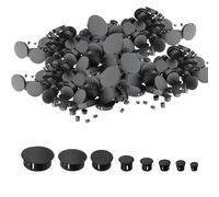 Hole Plugs,120 Pcs Black Plastic Hole Covers Post Pipe Insert Screw Hole Cover Locking Insert End Cap for Furniture,Cabinets,Tables and Chair Legs,Window Frames,Door Panels and Outdoor Equipment,Etc