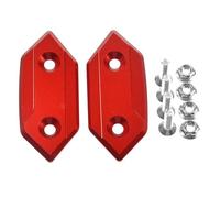 Hole Plugs Mirror Hole Decorative Cover Rearview Base Baffle Eliminators Cap For KAWASAKI ZX-10R ZX10R 2008 2009 2010(Black- Silver)