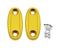 Hole Plugs Mirror Hole Decorative Cover Rearview Base Baffle Eliminators Cap For KAWASAKI ZX-6R 2005 2006 2007 2008 ZX10R(Yellow)
