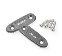 Hole Plugs Mirror Hole Decorative Cover Rearview Base Baffle Eliminators Cap For Y-AMAHA YZF-R3 YZF R3 2021-2024 2023 2022(Grey)