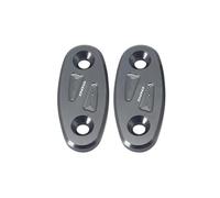 Hole Plugs Motorcycle Accessories Rearview Mirrors Hole Cover Mirror Base Cap Plates Decorative For H-ONDA CBR500R CBR 500R CBR500 2016-2023(Black- Silver)