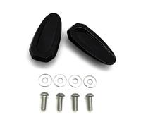 Hole Plugs Motorcycle CNC Rearview Mirror Hole Cap Cover Mirrors Eliminators Baffle Base For BMW S1000RR 2019-2023 M1000RR 2022-2023(Black- Silver)