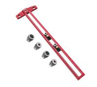 Hole Positioning Jig - Portable Drilling Guide, Adjustable Layout Tool | Clear Ruler Square Fixture for Drawer Pull Mounting Door Furniture Handle Marking Self-Made Joinery Cabinet Making Assistant