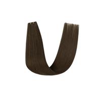 Hole PU Weft Virgin Invisible Hair Extensions Highlight Human Bundles Easy To Use(14 inches,4)