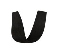 Hole PU Weft Virgin Invisible Hair Extensions Highlight Human Bundles Easy To Use(20 INCHES,1B)