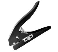 Hole Punch, 15mm Single Hole Punch Heavy Duty Handheld Long Reach Puncher for Craft Paper, Ticket, Scrapbook, Notbook (Black)