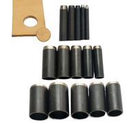 Hole Punch - 15pcs Round Eyelet Punches for Leather Accessories, Accurate Crafting Tool with Ergonomic Handle, Leatherworking Set for Shoe Belt Bag Costume Creation, Black Steel, Carrying Case Pack