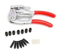 hole punch， 16-Piece Multi-Function Punching Pliers Set for Stainless Steel Iron Plastic Leather,Hole Depth 6~41mm / 0.24~1.61 in