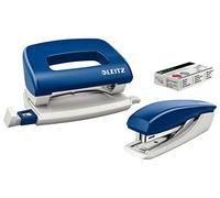 Leitz Stapler and Punch Set Blue Space-saving 5507