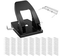 Hole Punch for Binder,Office Supplies with 100 Prong Fasteners | Paper File Folder Binder Punchers,for School Office Work Report Cards Notebook Book Craft Document Students