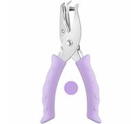 Hole Punch, Purple Single Hole Puncher Meta with Soft-Handled for DIY Craft Tags Clothing Ticket Scrapbook Tool, 3 Colors Options