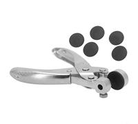 Hole Punch Tool for Leather Fabric For Plastic Bags with Multiple Punch Size Options Rotatable Discs Metal Punch Pliers for Accurate Hole Making (diameter 6MM)