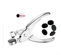 Hole Puncher, 4/6/8/9mm Aperture Multi-Size Punch Tool for Leather Goods and Plastic Bags Smooth Hole Edging with Rotatable Discs Crafters and DIY Enthusiasts(diameter 8MM)