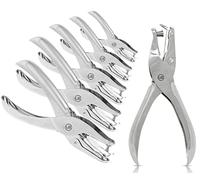 Hole Puncher, 6 Pack, 8 Sheet Capacity, Silver Color, Paper Punch for Paper, 1 Hole Punch,