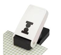 Hole Puncher For Index Paper 13x6.8x4.8 Cm Black And White Handbook Lovers Scrapbooking Enthusiast Crafting Puncher ABS School Stationery For Crafting Lesson, Study Room