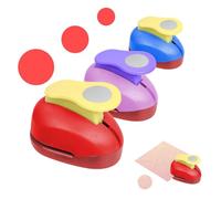 Hole Punches 3pcs, 9mm 15mm 25mm Colors Random Portable Handmade Paper Clipping Hole Cutter for DIY Handmade Decoration Clipping Cards Photo Albums Handicrafts Clipping Books Greeting Cards (Circle)