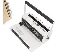Hole Punching Machine, Wire Binding Machine, 34 Hole Punching, Adjustable Number of Holes, Adjustable Margin Design, 120 Sheets Binding Capacity, for Office, School, Print Shop, and Home Use