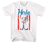 Hole Rock Band Courtney Love Hole Flag Adult Short Sleeve T-Shirt Graphic Tee, White, Medium
