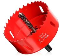 Hole Saw 3 1/8” (79mm) for Wood and Plastic, HSS Bi-Metal Hole Cutter Core Drill Bit for Drywall, PVC Boards, Fiberglass and Vent Pipes