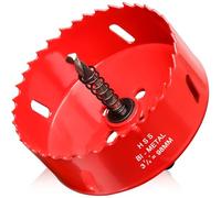 Hole Saw 3 7/8” (98mm) for Wood and Plastic, HSS Bi-Metal Hole Cutter Core Drill Bit for Drywall, PVC Boards, Fiberglass and Vent Pipes